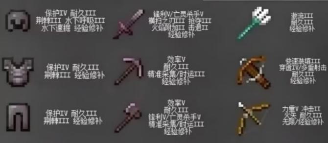 《我的世界》具体工具推荐附魔