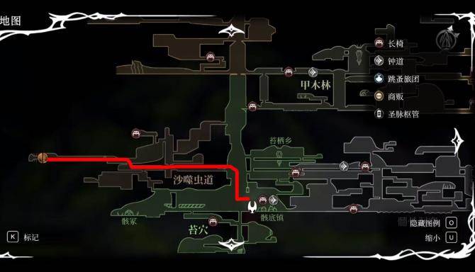 丝刃镖获取路径示意图