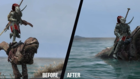 《上古卷轴5：天际》坐骑游泳动画修复MOD：让骑乘体验如鱼得水