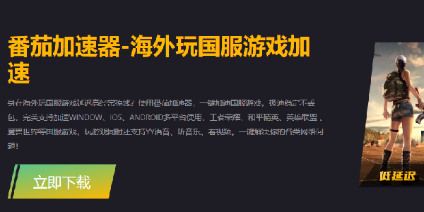 番茄加速器：海外玩国服游戏加速！
